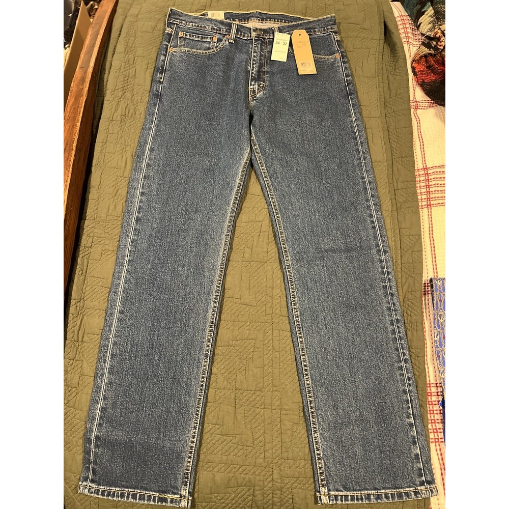 Levi Men's 505 Blue Jeans Size 34x32 NWT Msrp 59.50 Straight‎ Leg